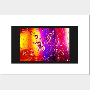 Purple and Yellow Oil and Water Posters and Art